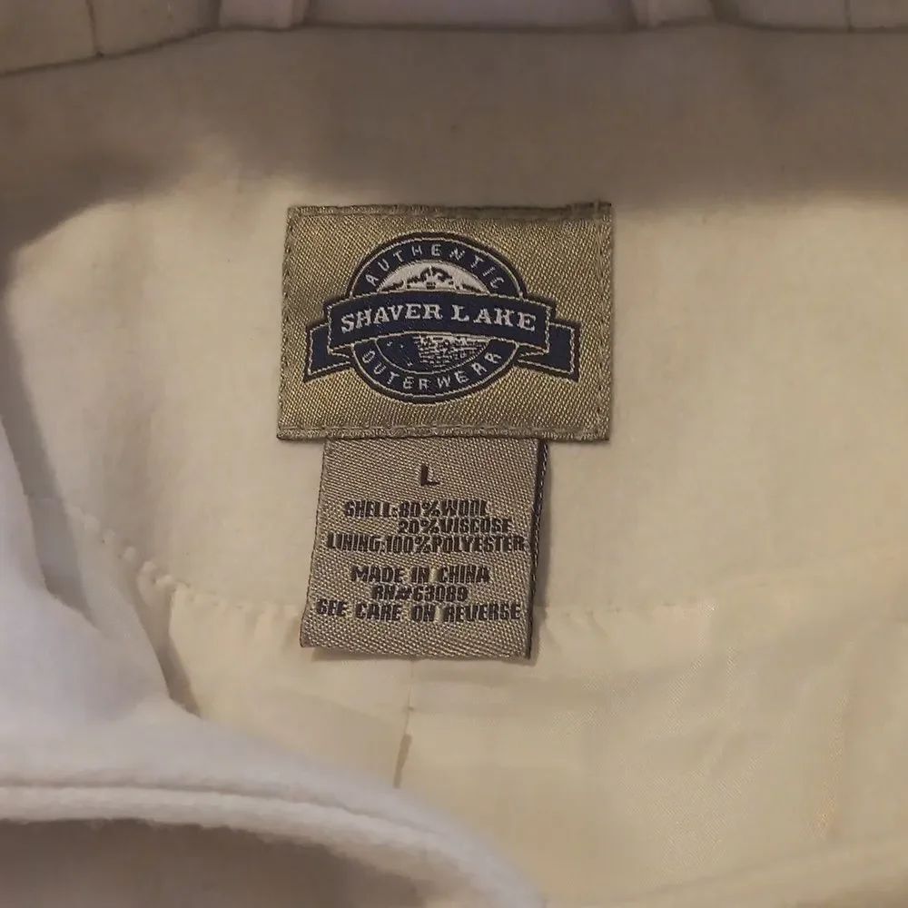 Shaver Lake White Wool Jacket. Classic. - Picture 6 of 10